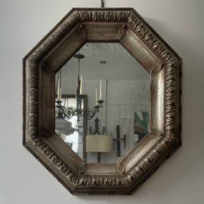 A French Silvergilt Octagonal Mirror
